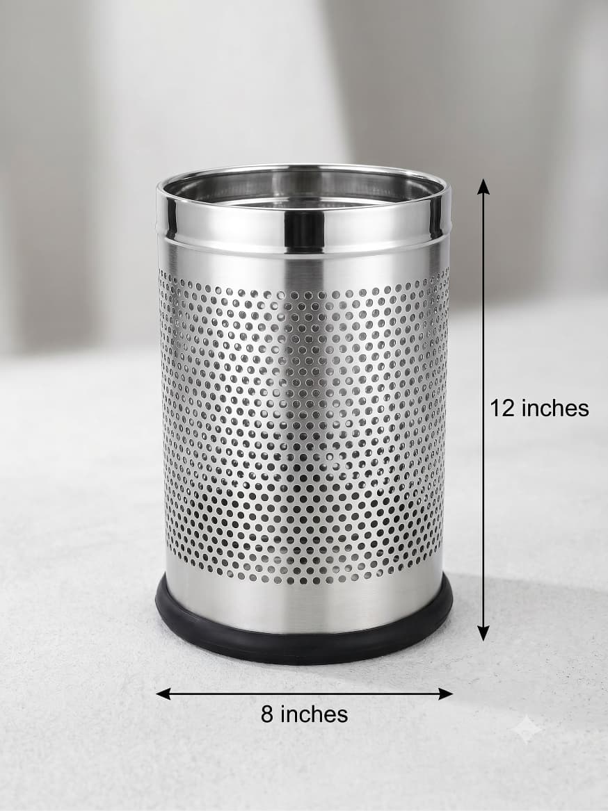 Premium Stainless Steel Perforated Waste Bin