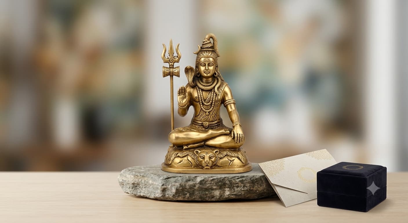 Brass Shiv Ji Statue – 3 Inch