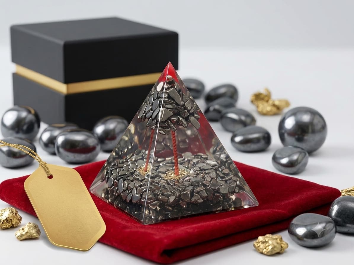 Crystal Pyramid Pyrite Tree