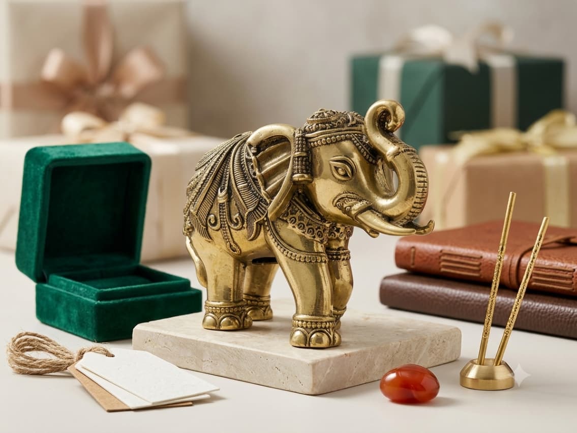 Brass Elephant Statue