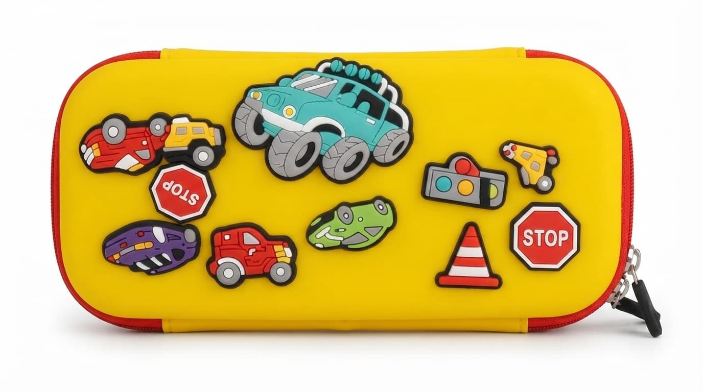 Rock wheel Silicone Character-Charm Console Carrying Case (Switch-Style Pouch) (Crocs pouch)